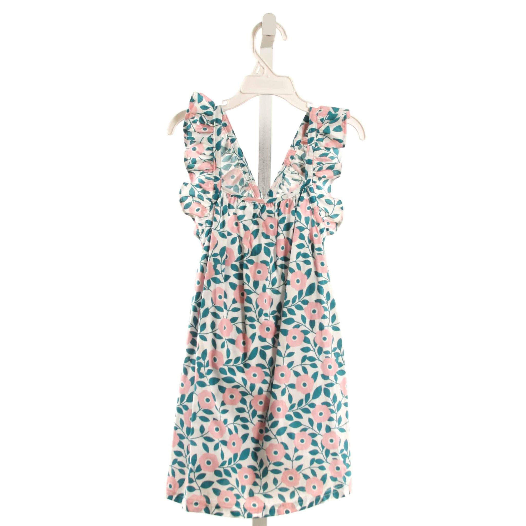 BISBY BY LITTLE ENGLISH GREEN FLORAL 2-PIECE DRESSY OUTFIT