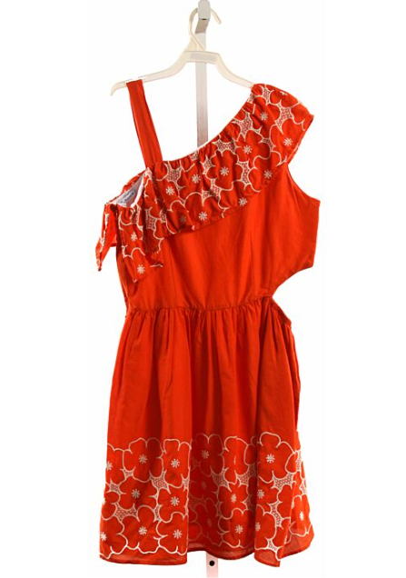 MAYORAL ORANGE FLORAL EMBROIDERED DRESS